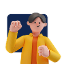 Person cheering