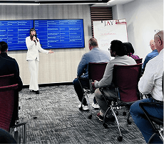 A talent acquisition team in a training workshop